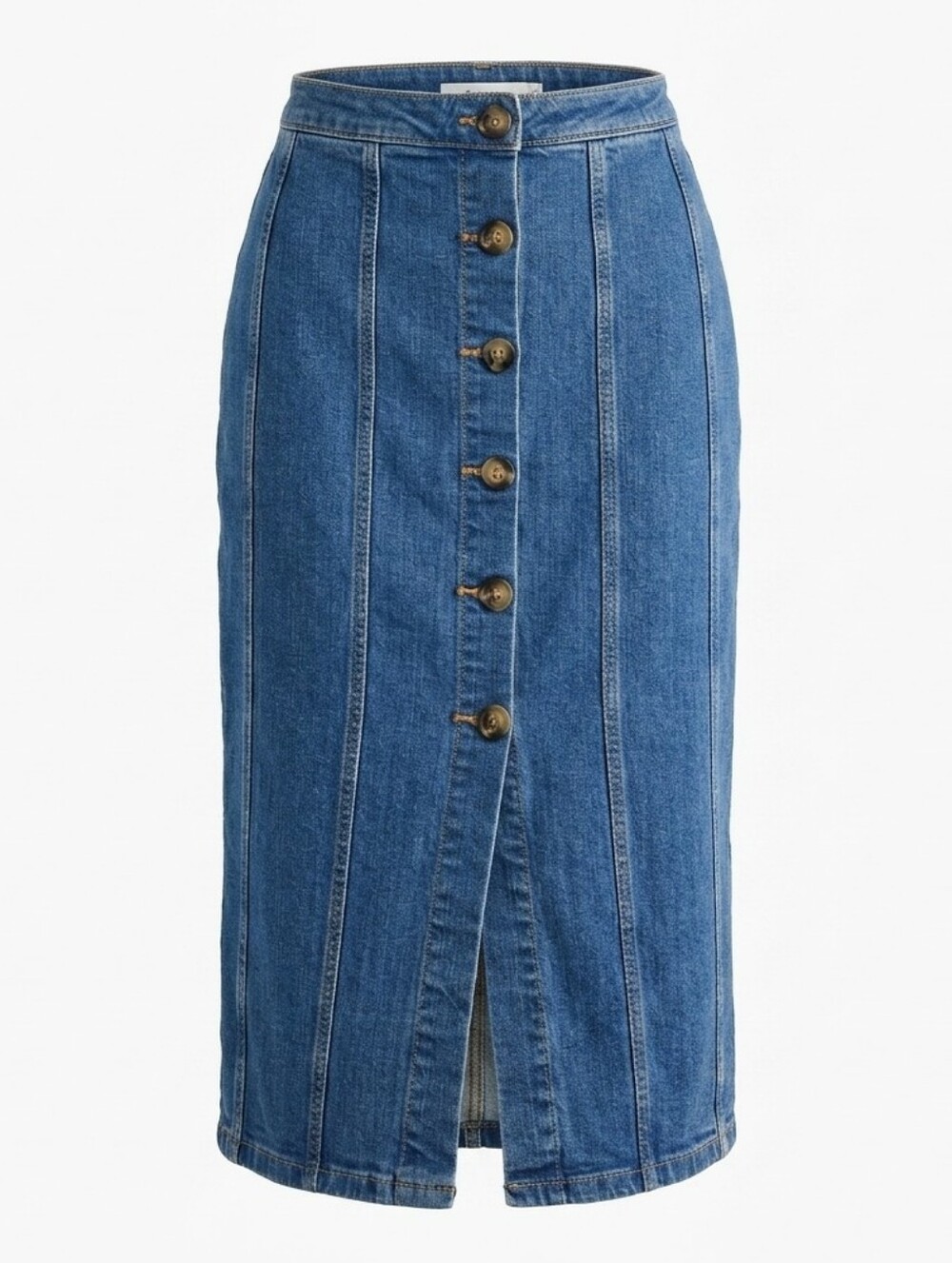 Anthropologie Pilcro Denim Pencil Skirt Button Down Size 6 Stretch